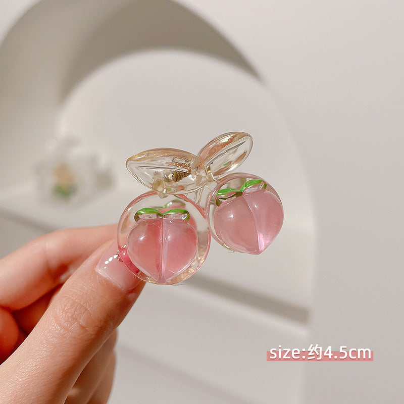 Wholesale Transparent Pink Peach Clip